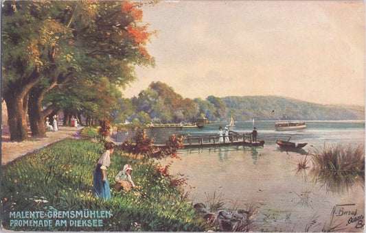 Lake Dieksee Raphael Tuck Oilette Series Artist Signed c1910 Zayix 060522SM136