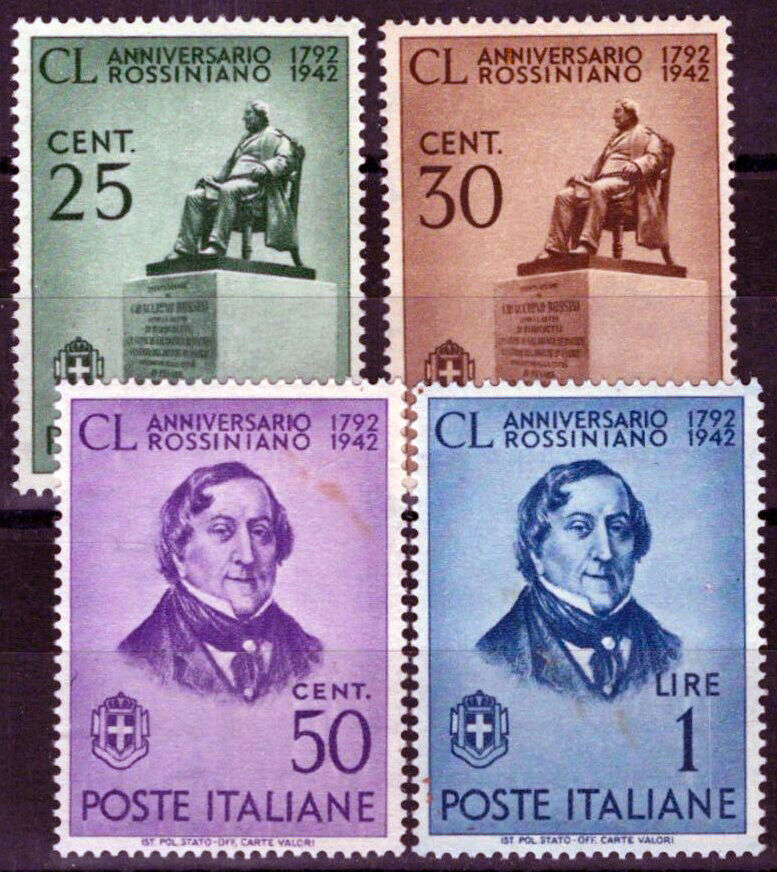 ZAYIX - Italy 423-426 MH Musician / Composer Rossini 042623S18