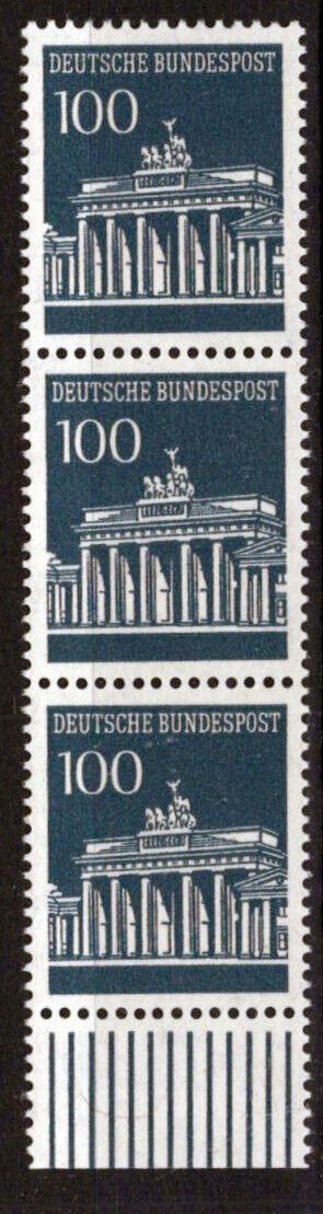 ZAYIX Germany 956 MNH Strip Historical Landmark Brandenburg Gate 042623S95M