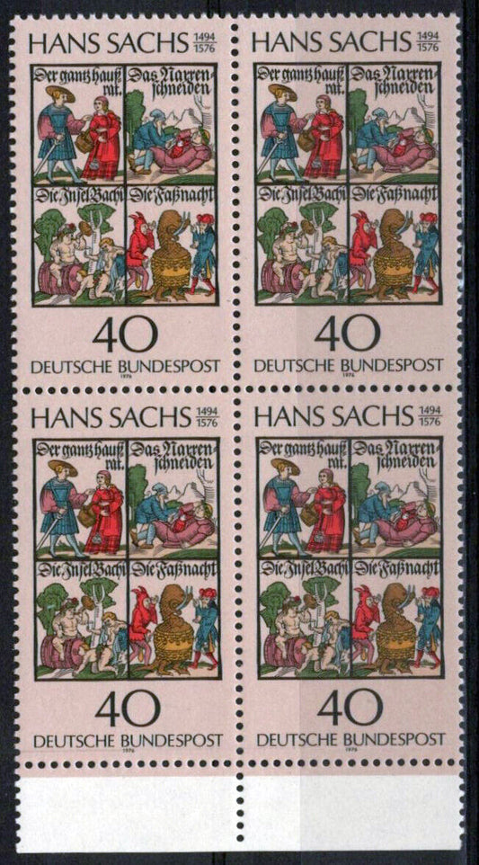 ZAYIX Germany 1206 MNH Block Literature Books Author Hans Sachs 042623S125M