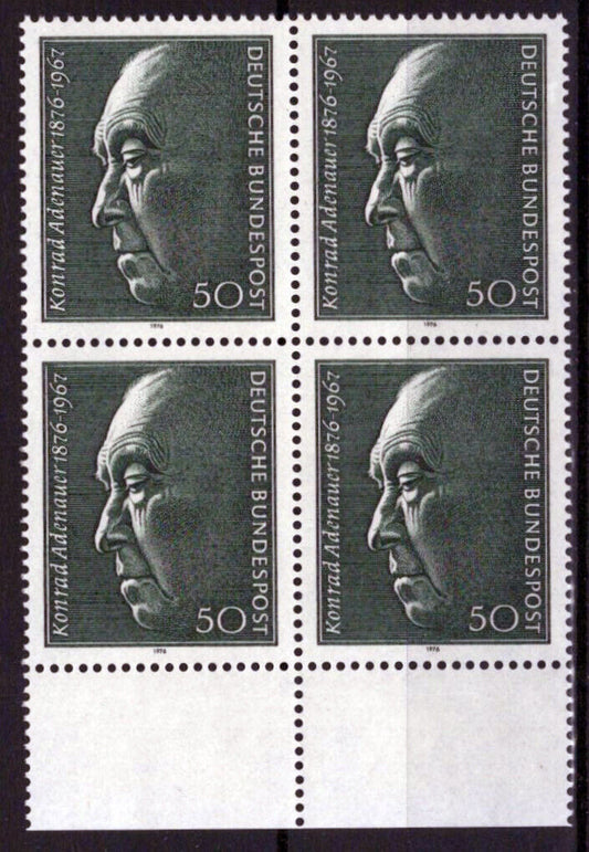 ZAYIX Germany 1205 MNH Block Konrad Adenauer Chancellor Politician 042623S122