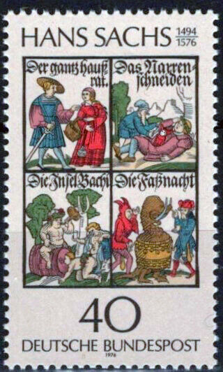 ZAYIX Germany 1206 MNH Literature Books Author Hans Sachs Poet 042623S124M