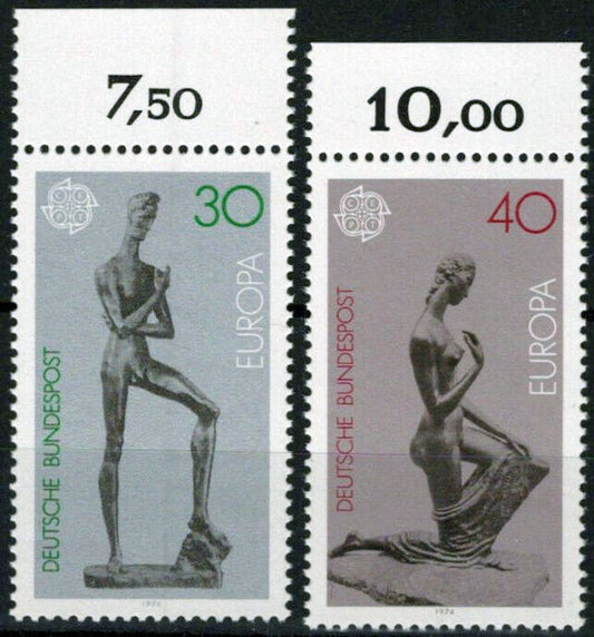 ZAYIX Germany 1141-1142 MNH Europa Cept Statues Artist Lehmbruck 042623S104