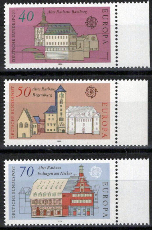 ZAYIX Germany 1270-1272 MNH Europa Cept Architecture City Halls 042623S156M