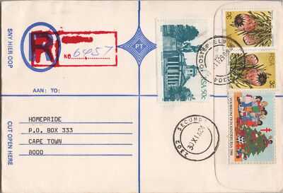 South Africa Registered Cover with Christmas Seals - Oosterveld - Seconuda ZAYIX