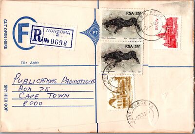 South Africa Registered Cover with Christmas Seals - Nongoma 2 - Botha ZAYIX