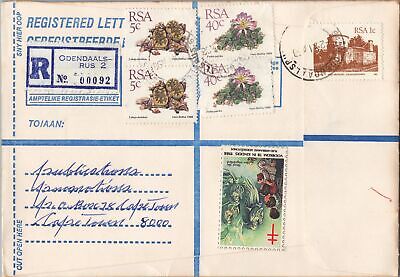 South Africa Registered Cover with Christmas Seals - Odendaals-Rus 2 ZAYIX