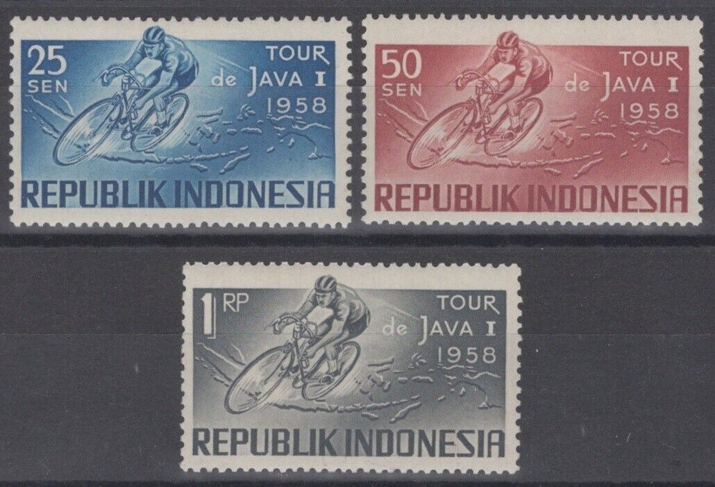 Indonesia 465-467 MH Bicycle Tour Sports