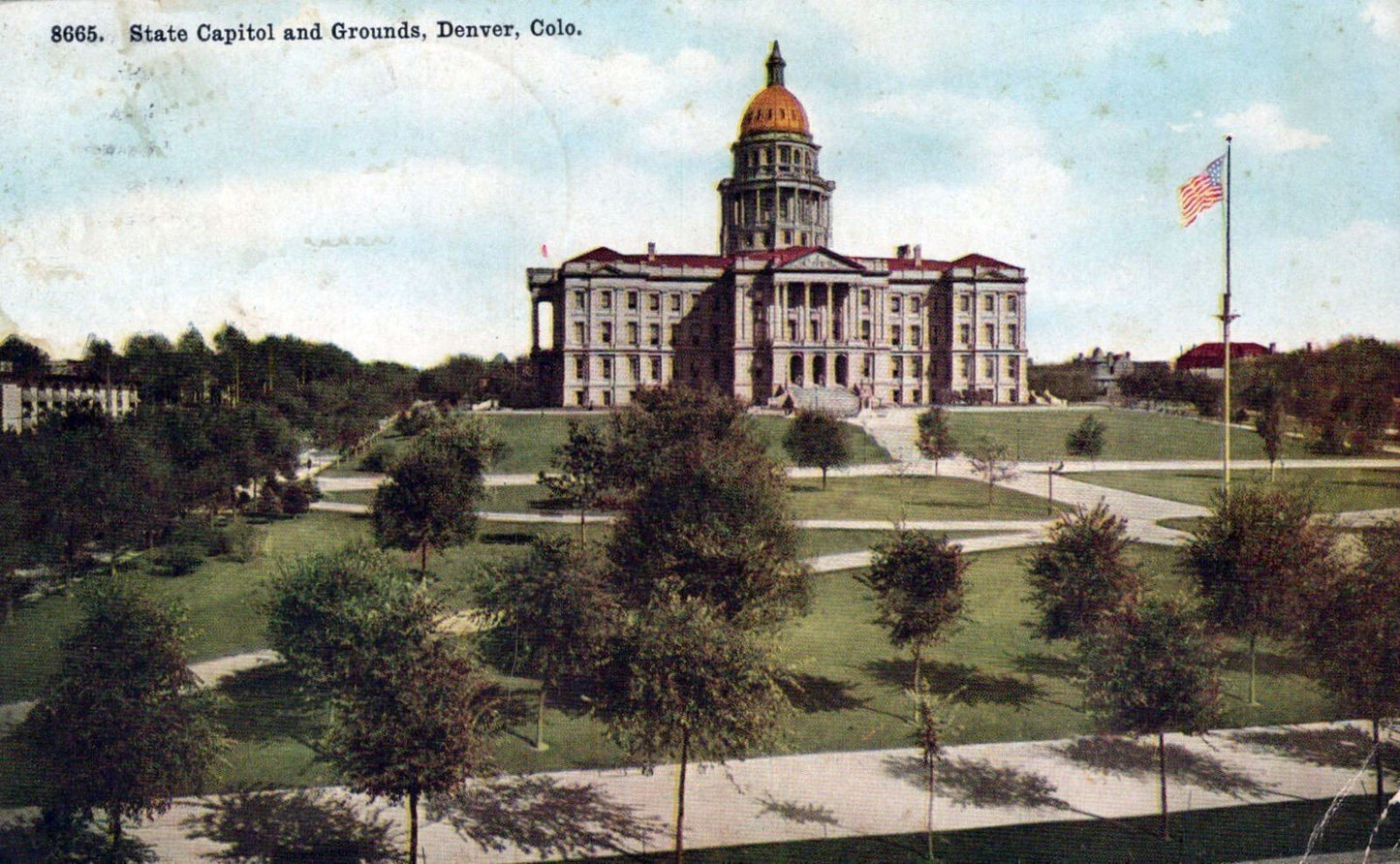 State Capitol and Grounds, Denver, CO c1911 0324M0185 ZAYIX Postcard
