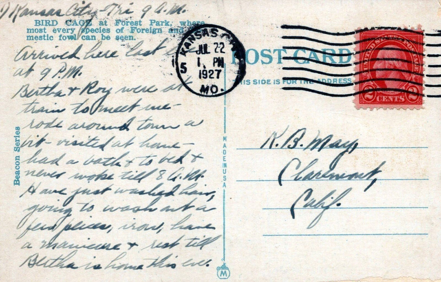 Interior Bird Cage, Forest Park, St. Louis, Mo Swans 0324M0187 ZAYIX Postcard