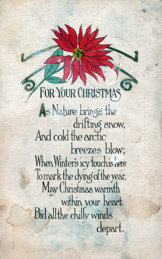 ZAYIX US Postcard Christmas with Saybrook, Illinois Duplex Cancel 0324M0225