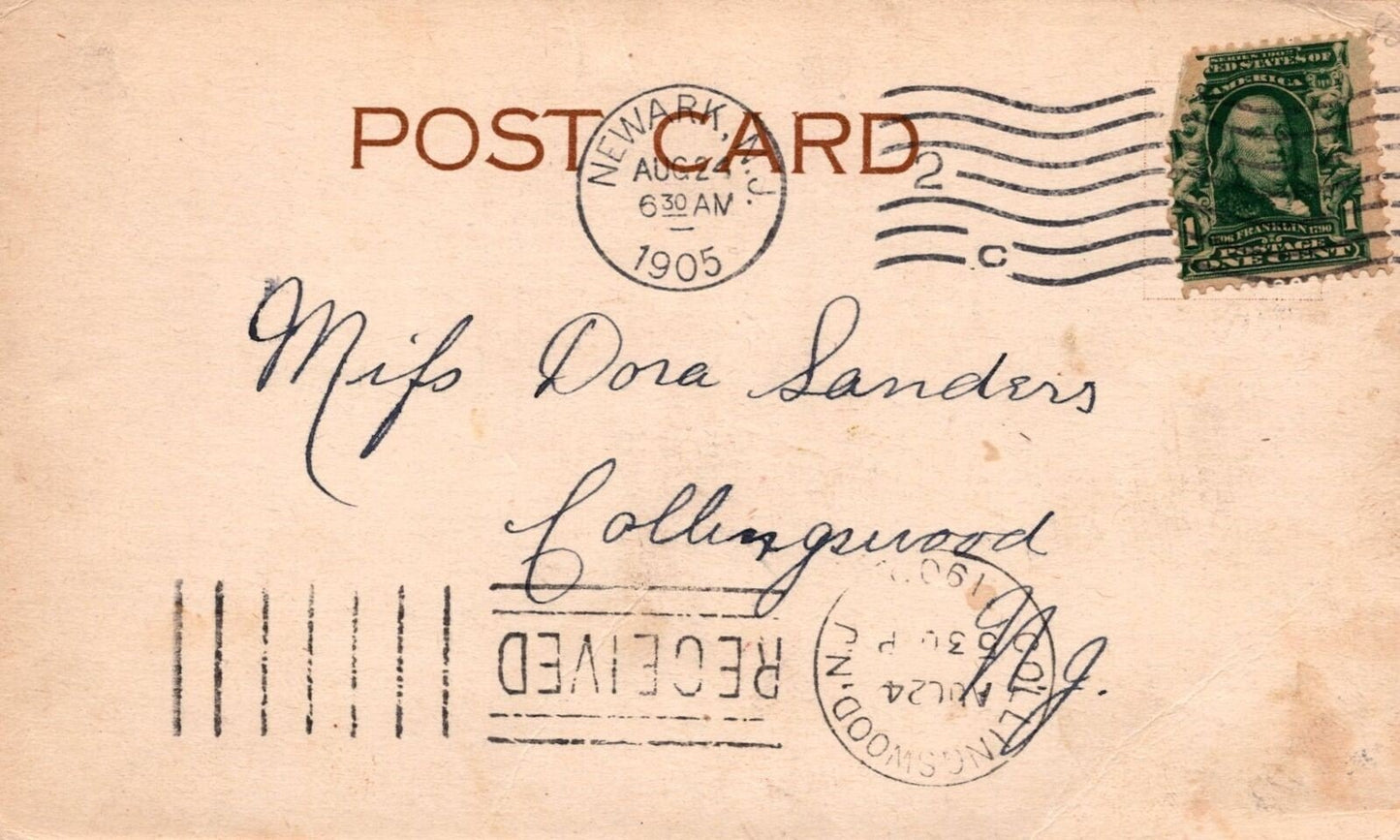 Gentlemen Travelers 1905 dual Machine cancels US Postcard ZAYIX 0324M0322