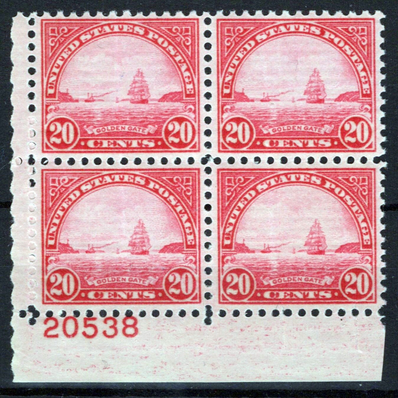 US Stamp 698 MNH VF Plate Block Rotary Press Perf 10 1/2x11 20c ZAYIX 1024S0252