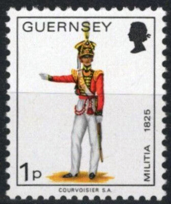 Guernsey 96 MNH 1p Military Uniforms Militia ZAYIX 021423S117