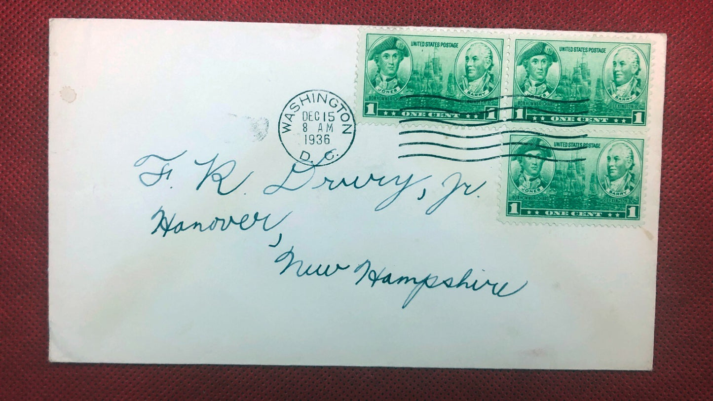 1936 US #790 FDC Jones Barry Ships Navy Issue ZAYIX 010622SM56