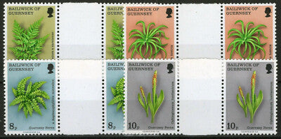 Guernsey 119-122 MNH Gutter Pairs Ferns Plants Nature ZAYIX 021423S127M