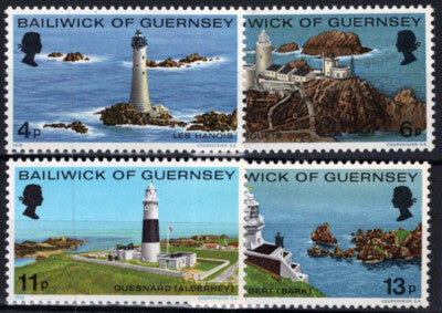 Guernsey 131-134 MNH Lighthouses Ships ZAYIX 021423S129M