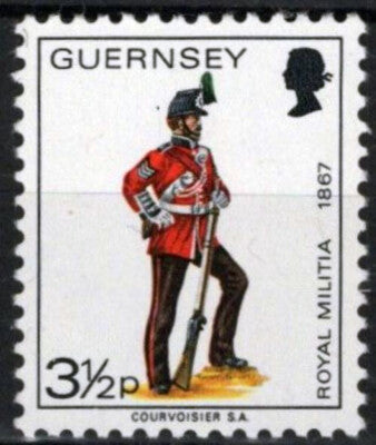Guernsey 101 MNH 3 1/2 Military Uniforms Militia ZAYIX 021423S121