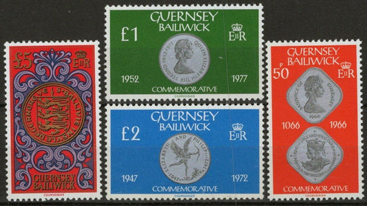 Guernsey 201-203A MNH Coins Royalty Official Seal Currency ZAYIX 021423S147
