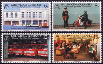 Guernsey 195-198 MNH Mail Telegram Delivery Parcel Trucks ZAYIX 021423S145M