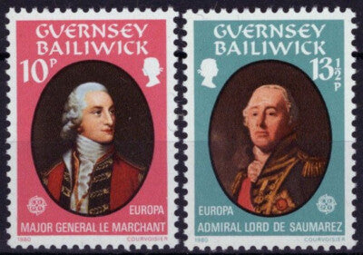Guernsey 207-208 MNH Europa Cept Military Figures ZAYIX 021423S150M