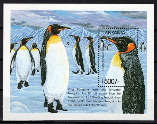 Tanzania BL 508 MNH Penguins Birds Antarctic Zayix Stamps 0325M0219M