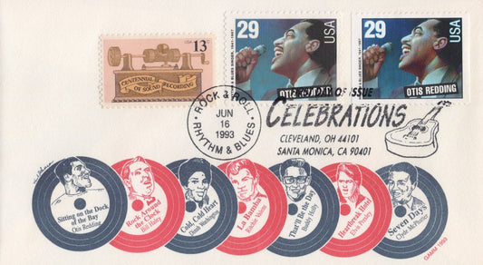 US 2728, 2735 GAMM FDC Otis Redding, Music Legends ZAYIX 1024A0105