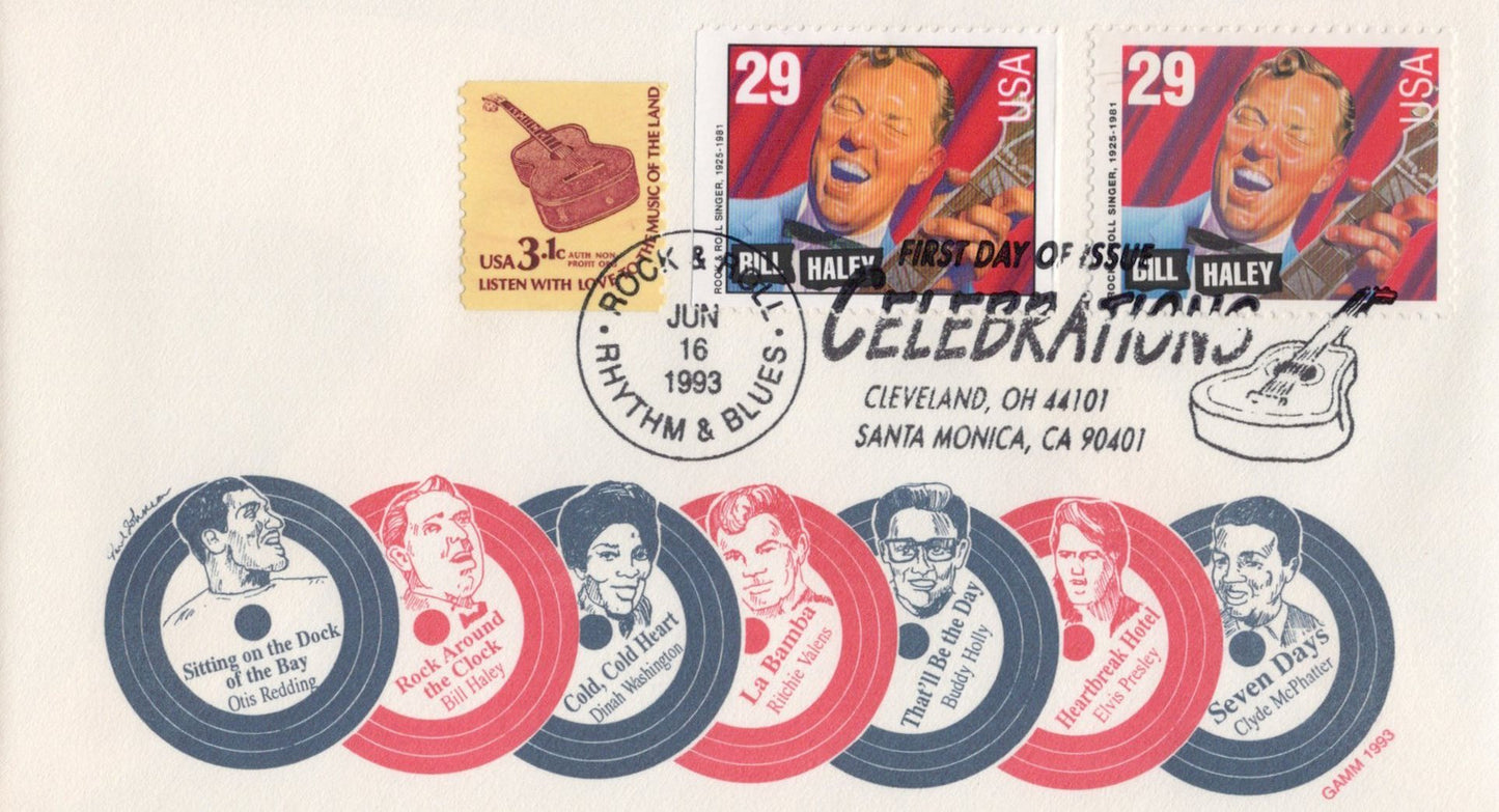 US 2725, 2732 GAMM FDC Bill Haley, Music Legends ZAYIX 1024A0108