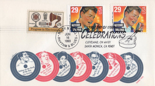 US 2727, 2734 GAMM FDC Ritchie Valens, Music Legends ZAYIX 1024A0110