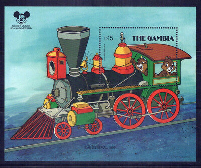 Gambia 709-718 MNH Disney Union Pacific Locomotives Trains ZAYIX 0701M0080