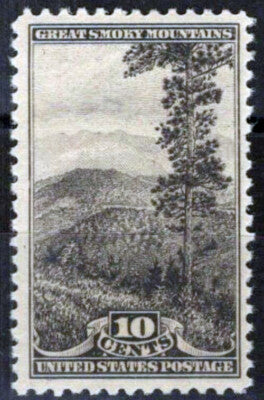 US 749 MNH FVF 10c GRAY BLACK National Park perforated ZAYIX