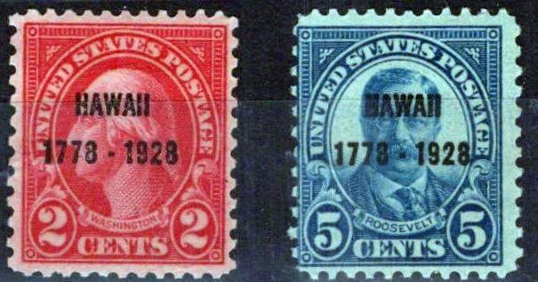 US 647-648 MNH Hawaii Sesquicentennial overprint issue ZAYIX