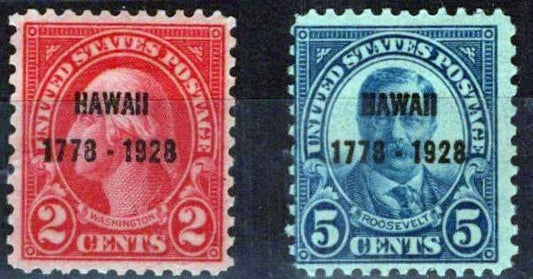 US 647-648 MNH Hawaii Sesquicentennial overprint issue ZAYIX