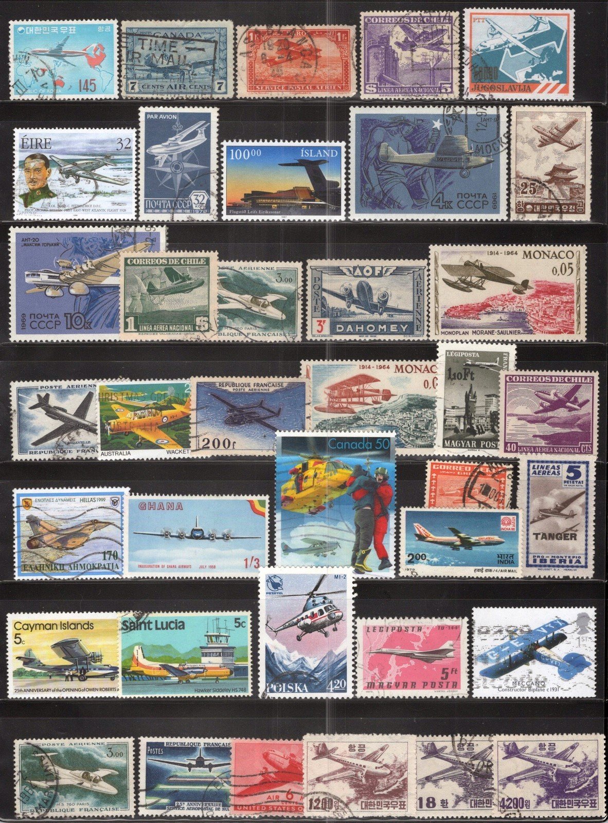Aviation Collection Worldwide Mint & Used Planes Transportation ZAYIX 011023SM14