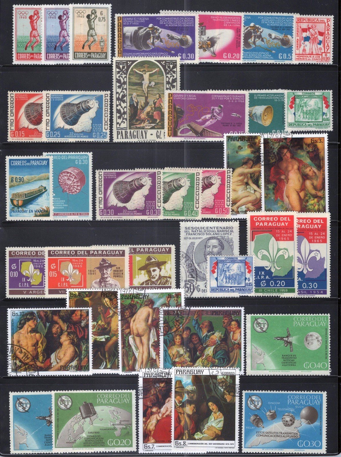 Paraguay Collection Mint & Used Space Boy Scouts Paintings ZAYIX 011023SM15