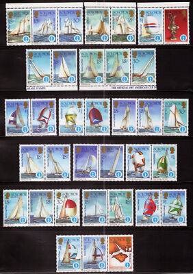 Solomon Islands 570-574 MNH America's Cup Sail Boats Sports ZAYIX 121722SL01M
