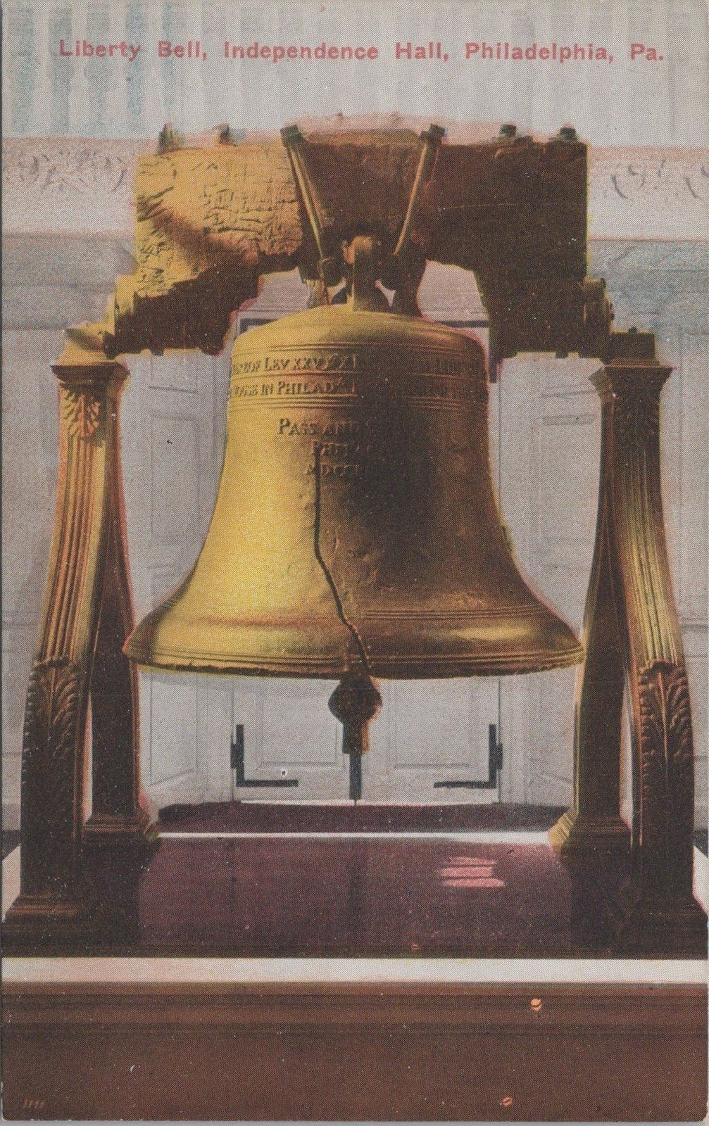 Liberty Bell in Independence Hall Philadelphia Pennsylvania Postcard ZAYIX