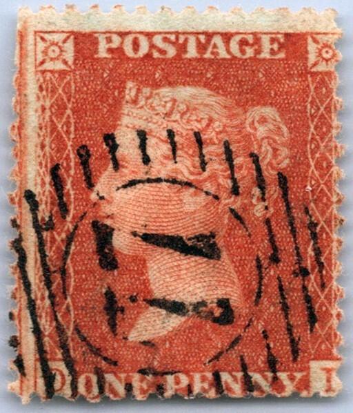 Great Britain 16b Used 1p brown rose perf 14 Victoria 77 cancel ZAYIX 081022S02