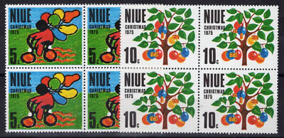 Niue 175-176 MNH Christmas Tree Balloons Tricycle Blocks ZAYIX 100222S78M