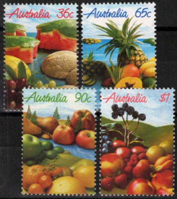 Australia 1015-1018 MNH Fruits Food Grapes Pears Apples ZAYIX 090722S22