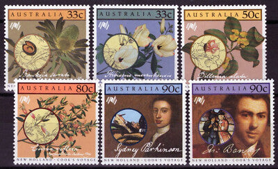 Australia 976-981 MNH Cook's New Holland Expedition Flowers ZAYIX 090722S15