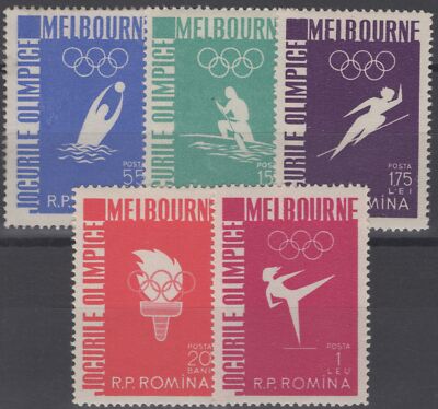 ZAYIX Romania 1116-1120 MNH Sports - Melbourne Olympics - Water Polo 060422S86