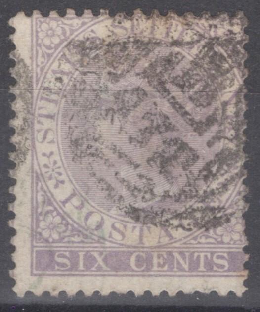 Straits Settlements 12 Used 6c violet Royalty Queen Victoria ZAYIX 092922S164