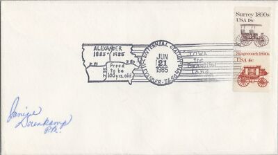 US Event Cover - Alexander Iowa Centennial - Map of State ZAYIX 050922SM134