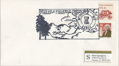 US Event Cover -1986 Missoula Philatelic Center special cancel ZAYIX 050922SM17
