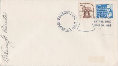 US Event Cover Bellevue, Colorado Centennial - Liberty Bell ZAYIX 050922SM129