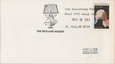 US Event Cover Phylaxis Society Freemasons 10th Anniversary ZAYIX 050922SM86