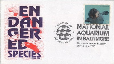 1996 US 3105 FDC GAMM Cachet Endangered Species Monk Seal ZAYIX 050922SM151