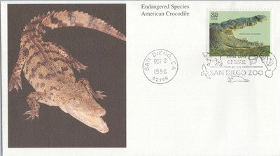 US 3105 FDC Mystic Cachet Endangered Species American Crocodile ZAYIX 050922SM177