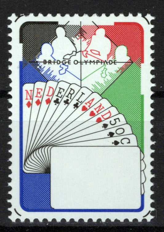 Netherlands 601 MH Games Bridge Cards Zayix Stamps 0225S0087
